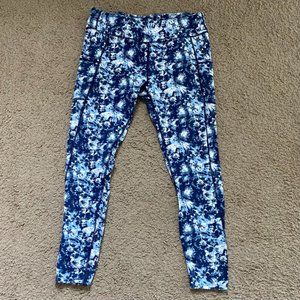 Pact tie dye organic cotton leggings with side pockets size XL